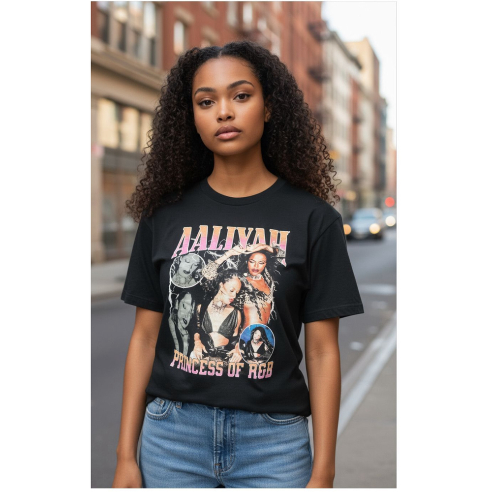 Aaliyah Vintage Graphic Tee XL licensed EUC